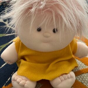 Charming Plush Doll with Yellow Dress